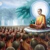 Tranh Bổn Sư Thích Ca Đang Thuyết Giảng Phật Pháp TP054