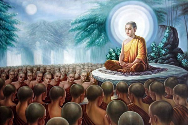 Tranh Bổn Sư Thích Ca Đang Thuyết Giảng Phật Pháp TP054