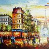 Tranh sơn dầu vẽ tay Phong cảnh Paris TSD195
