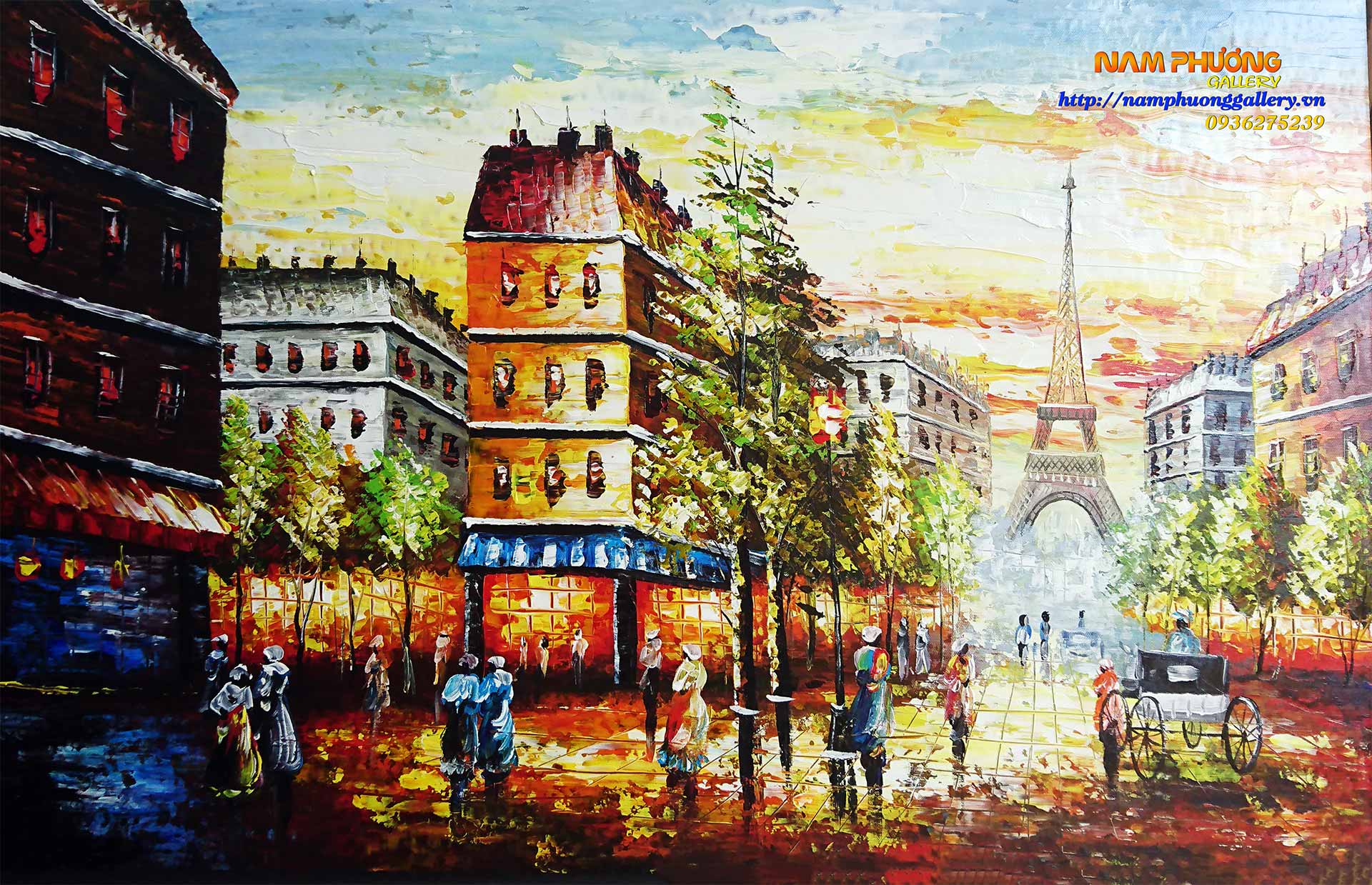 Tranh Sơn Dầu Vẽ Tay Phong Cảnh Paris TSD195 - Siêu thị tranh sơn dầu Minh  Hưng