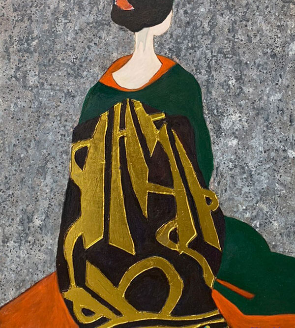 Tranh dát vàng cô gái THD022