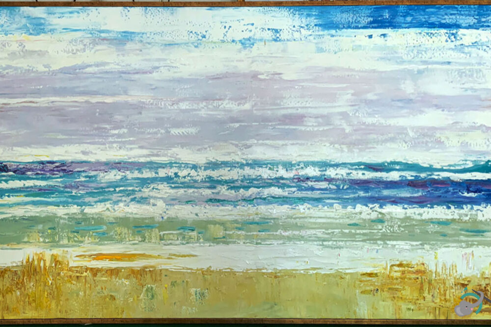 Tranh sơn dầu sóng biển THD055