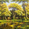 tranh sơn dầu phong cảnh rừng Châu Âu