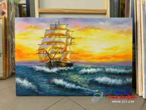 Tranh sơn dầu thuận buồm xuôi gió STT483