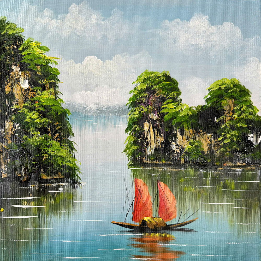 Tranh sơn dầu Vịnh Hạ Long STT604